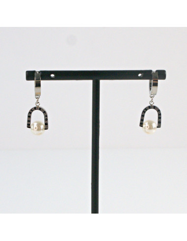 Kolczyki  ze stali chirurgicznej  Srebrne z...