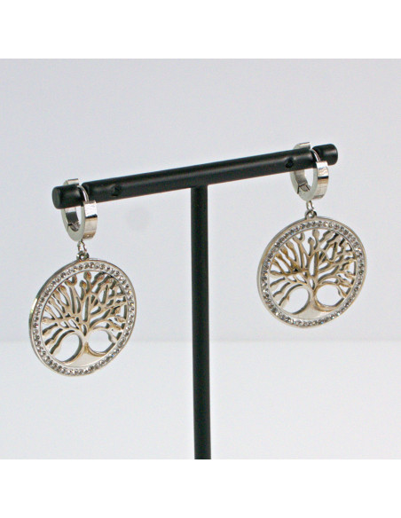 Kolczyki  ze stali chirurgicznej  Srebrne z Cyrkoniami Lolita Akcesoria