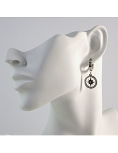 Kolczyki  ze stali chirurgicznej  Srebrne z Gwiazdką...