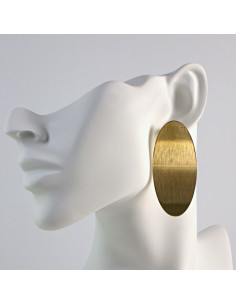 Kolczyki  ze stali chirurgicznej  Złote ELIPSY  MAXI...