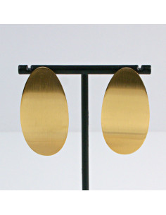 Kolczyki  ze stali chirurgicznej  Złote ELIPSY  MAXI... 2