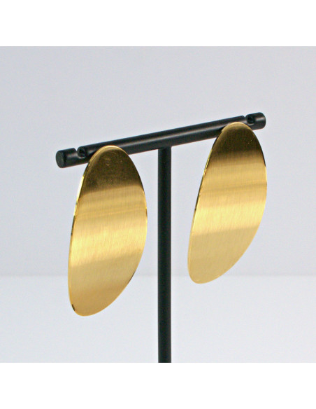 Kolczyki  ze stali chirurgicznej  Złote ELIPSY  MAXI Lolita Akcesoria