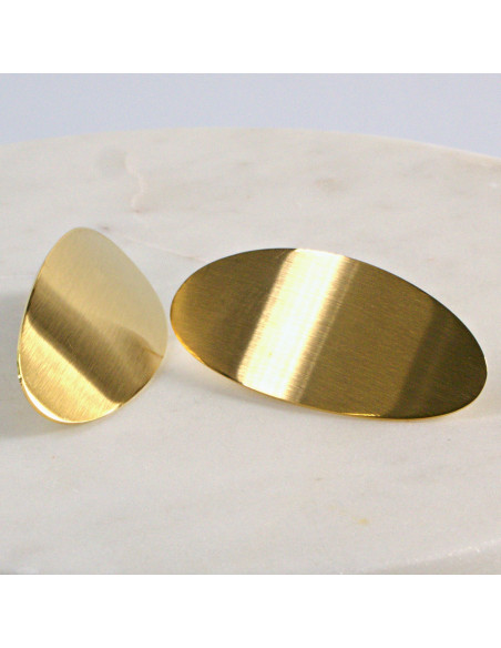 Kolczyki  ze stali chirurgicznej  Złote ELIPSY  MAXI Lolita Akcesoria