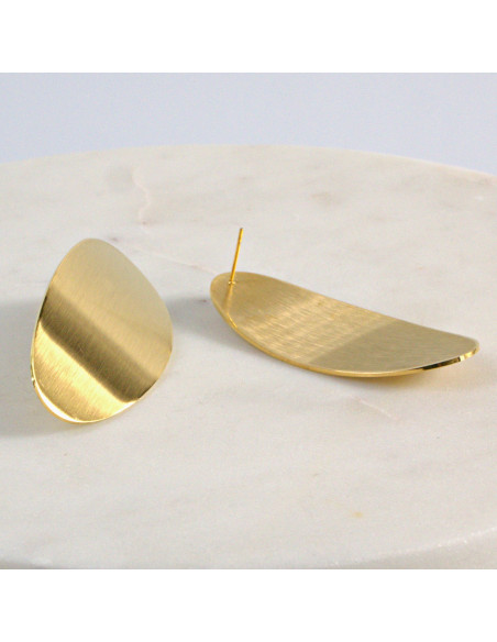 Kolczyki  ze stali chirurgicznej  Złote ELIPSY  MAXI Lolita Akcesoria