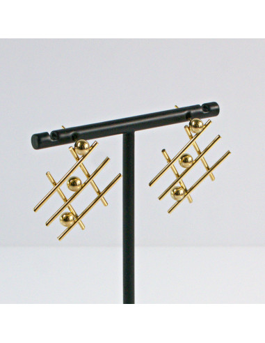 Kolczyki  ze stali chirurgicznej  Złote...