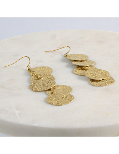 Kolczyki  ze stali chirurgicznej  Złote LISTKI  MAXI Lolita Akcesoria