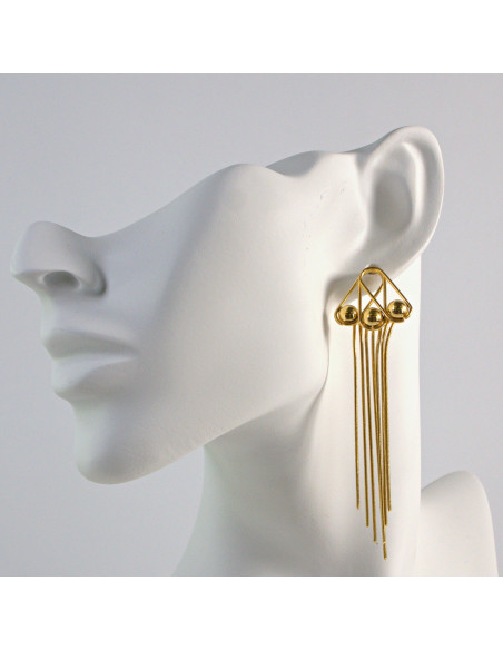 Kolczyki  ze stali chirurgicznej  Złote Wieczorowe MAXI Lolita Akcesoria