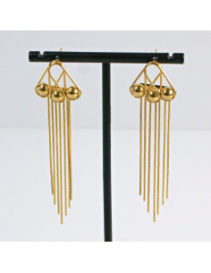 Kolczyki  ze stali chirurgicznej  Złote Wieczorowe MAXI... 2