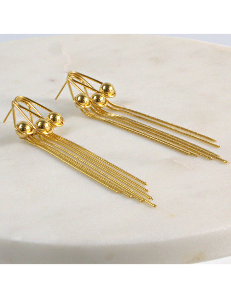 Kolczyki  ze stali chirurgicznej  Złote Wieczorowe MAXI Lolita Akcesoria