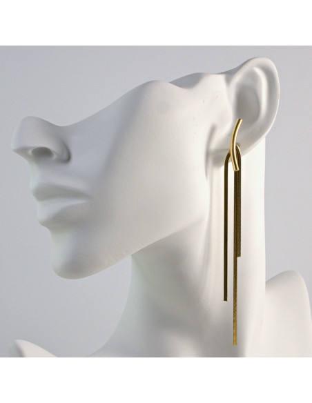 Kolczyki  ze stali chirurgicznej  Złote WIECZOROWE Lolita Akcesoria