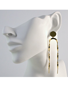 Kolczyki  ze stali chirurgicznej  Złote WIECZOROWE Lolita...