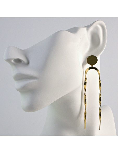 Kolczyki  ze stali chirurgicznej  Złote WIECZOROWE Lolita Akcesoria