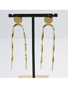 Kolczyki  ze stali chirurgicznej  Złote WIECZOROWE Lolita... 2