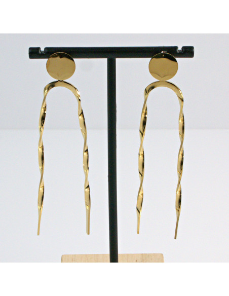 Kolczyki  ze stali chirurgicznej  Złote WIECZOROWE Lolita Akcesoria