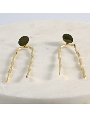 Kolczyki  ze stali chirurgicznej  Złote...