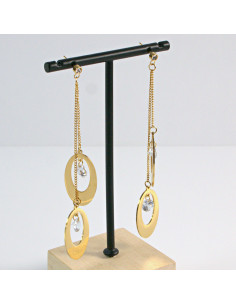 Kolczyki  ze stali chirurgicznej  Złote WIECZOROWE Lolita... 2