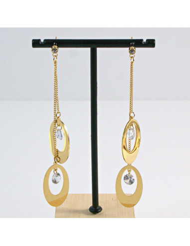 Kolczyki  ze stali chirurgicznej  Złote...