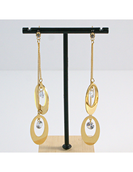 Kolczyki  ze stali chirurgicznej  Złote WIECZOROWE Lolita Akcesoria