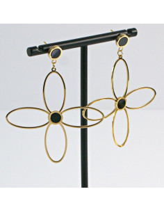 Kolczyki  ze stali chirurgicznej  Złote WIECZOROWE Lolita...