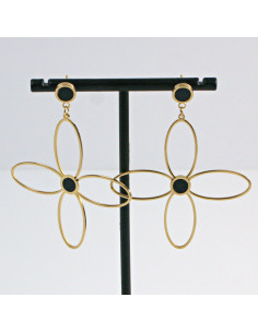 Kolczyki  ze stali chirurgicznej  Złote WIECZOROWE Lolita... 2