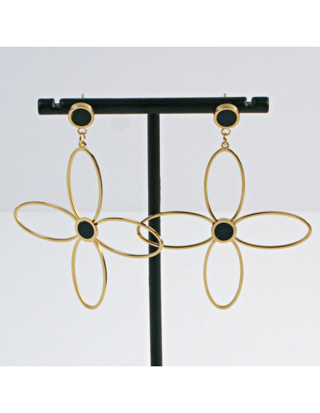 Kolczyki  ze stali chirurgicznej  Złote WIECZOROWE Lolita Akcesoria