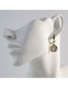 Kolczyki  ze stali chirurgicznej  Złote KWIATKI  Lolita...