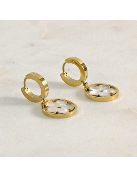 Kolczyki  ze stali chirurgicznej  Złote KWIATKI  Lolita Akcesoria