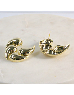 Kolczyki Maxi ZŁOTE Dwustronne Rogi   Lolita Akcesoria... 2