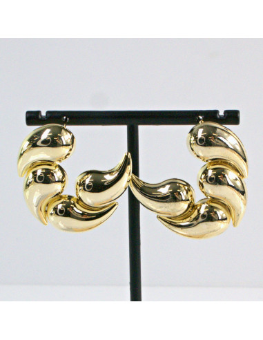 Kolczyki Maxi ZŁOTE Dwustronne Rogi   Lolita...