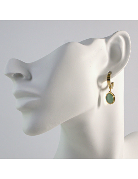 Kolczyki  ze stali chirurgicznej Zielone Oczko BOHO Lolita Akcesoria