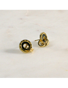 Kolczyki  ze stali chirurgicznej  Złote KÓŁECZKA  Lolita...