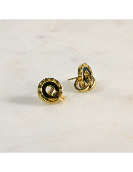 Kolczyki  ze stali chirurgicznej  Złote KÓŁECZKA  Lolita Akcesoria