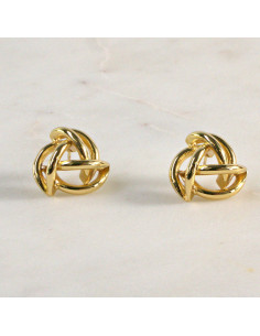 Kolczyki  ze stali chirurgicznej  ZŁOTE PLECIONE...