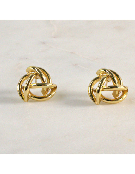 Kolczyki  ze stali chirurgicznej  ZŁOTE PLECIONE KOSZYCZKI Lolita Akcesoria