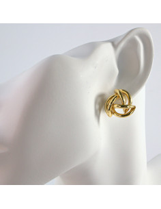 Kolczyki  ze stali chirurgicznej  ZŁOTE PLECIONE... 2