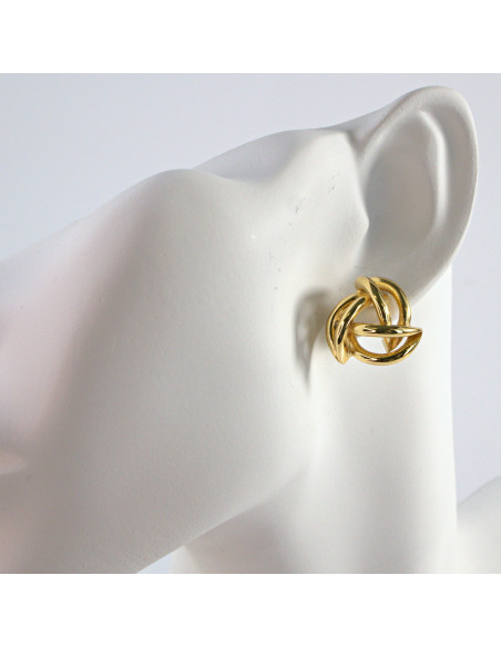 Kolczyki  ze stali chirurgicznej  ZŁOTE PLECIONE KOSZYCZKI Lolita Akcesoria