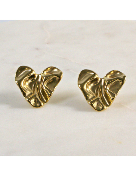 Kolczyki  ze stali chirurgicznej  ZŁOTE SERCA Lolita Akcesoria