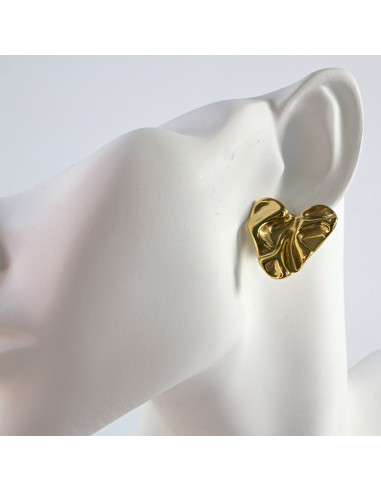 Kolczyki  ze stali chirurgicznej  ZŁOTE SERCA...