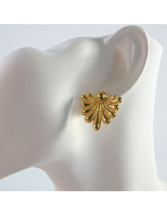 Kolczyki  ze stali chirurgicznej  ZŁOTE WACHLARZE BOHO... 2