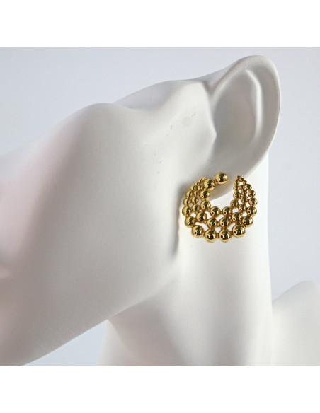 Kolczyki  ze stali chirurgicznej  ZŁOTE  BOHO  Lolita Akcesoria