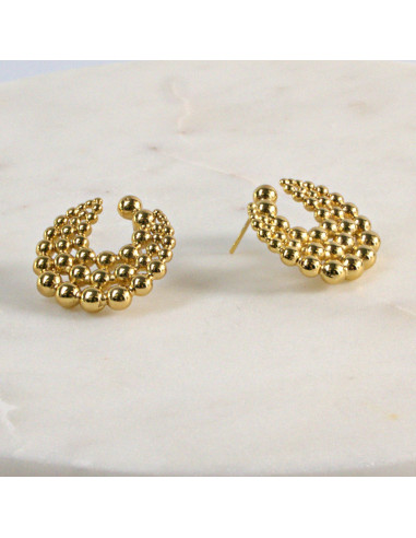 Kolczyki  ze stali chirurgicznej  ZŁOTE  BOHO...