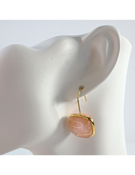 Kolczyki  ze stali chirurgicznej  ZŁOTO- RÓŻOWE Lolita Akcesoria