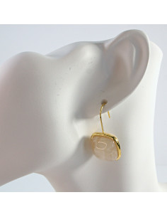 Kolczyki  ze stali chirurgicznej  ZŁOTO- BEŻOWE Lolita...