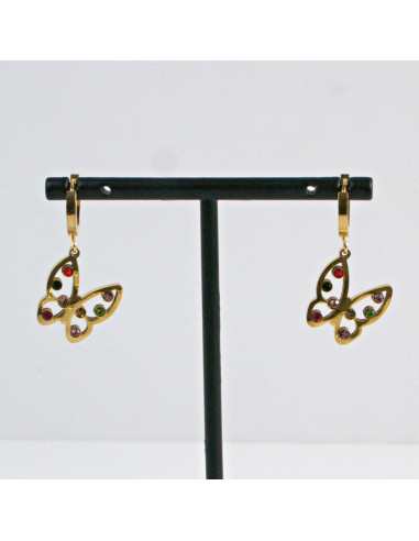 Kolczyki  ze stali chirurgicznej Złotr Motylki...