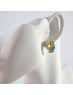 Kolczyki  ze stali chirurgicznej turkusowe Lolita Akcesoria