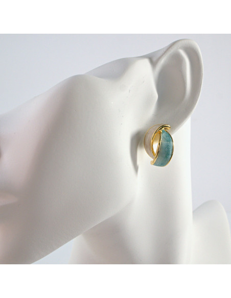 Kolczyki  ze stali chirurgicznej turkusowe Lolita Akcesoria