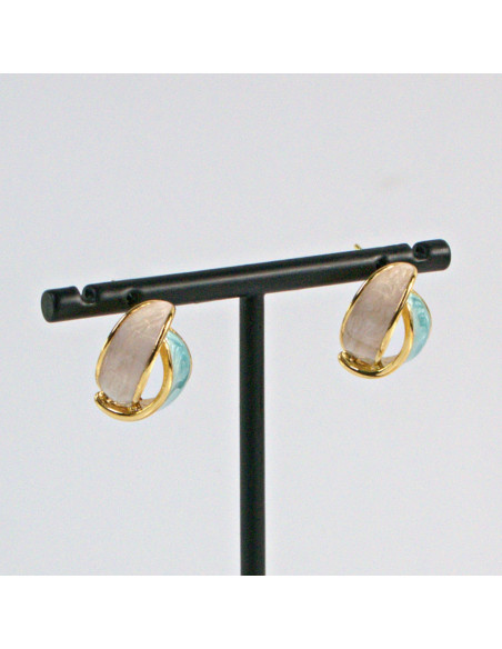 Kolczyki  ze stali chirurgicznej turkusowe Lolita Akcesoria