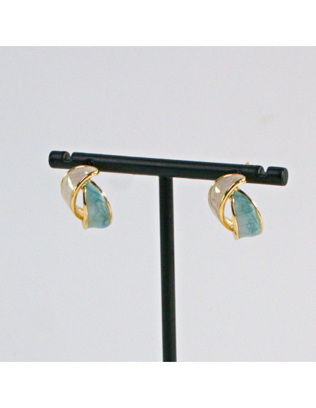 Kolczyki  ze stali chirurgicznej turkusowe Lolita Akcesoria