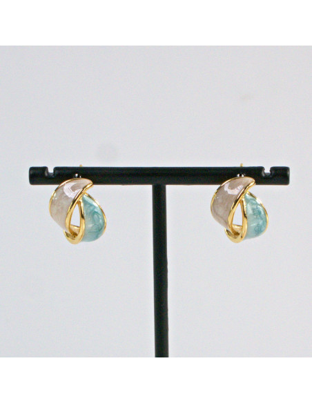 Kolczyki  ze stali chirurgicznej turkusowe Lolita Akcesoria