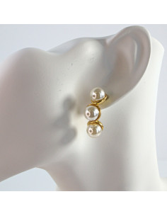 Kolczyki  ze stali chirurgicznej z PEREŁKAMI Lolita...
